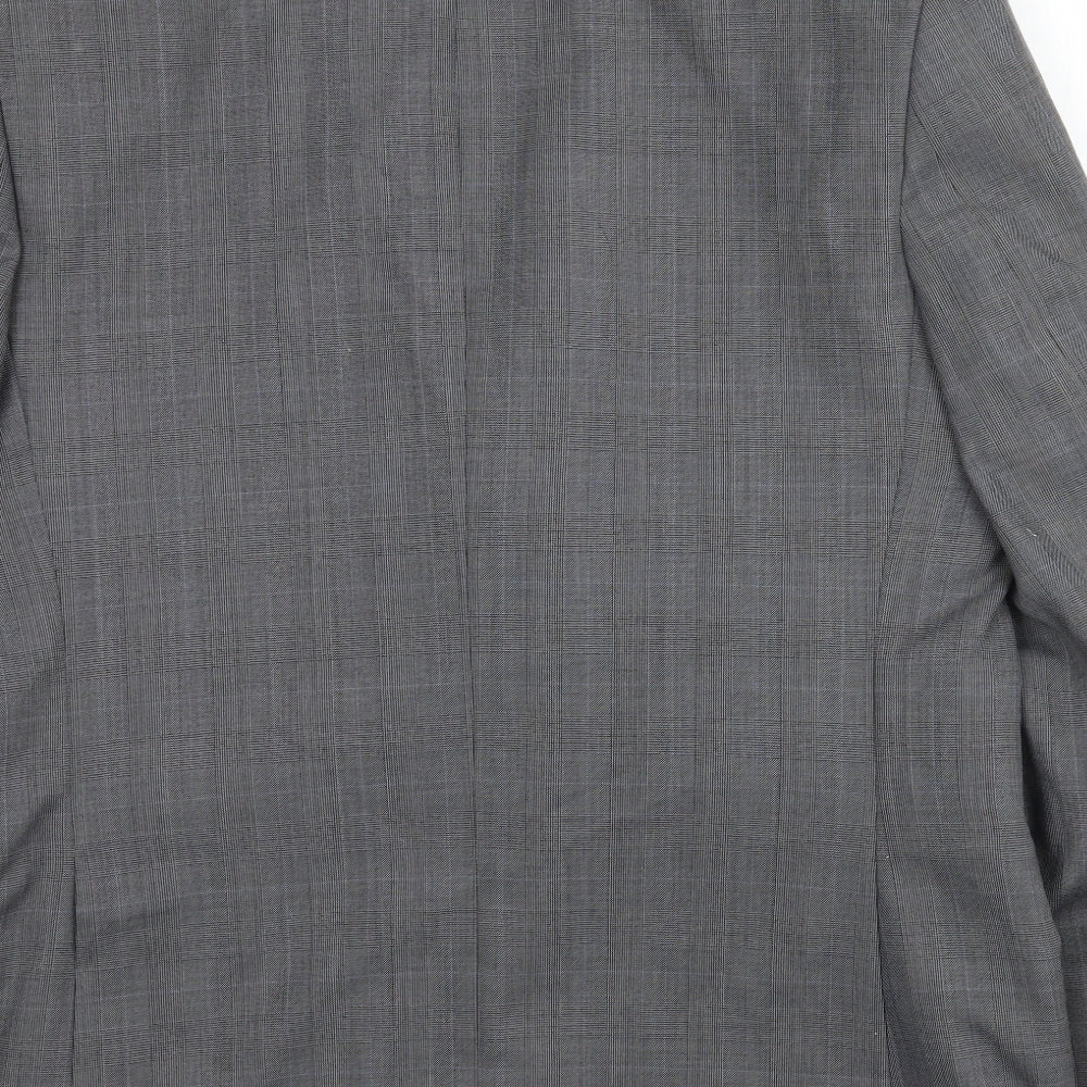 Marks and Spencer Mens Grey Check  Jacket Suit Jacket Size 42