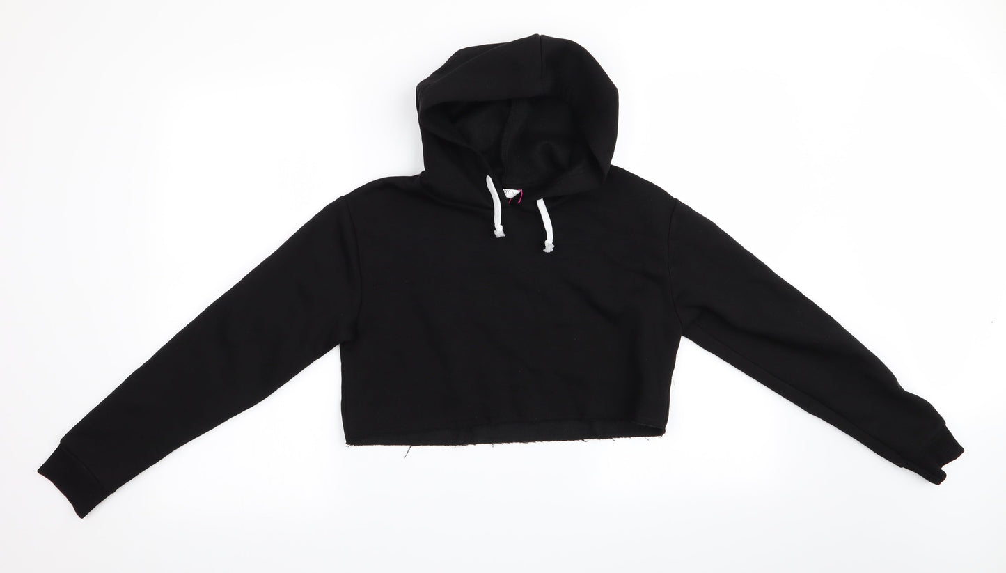 candy courture Girls Black   Pullover Hoodie Size 13 Years  - Cropped