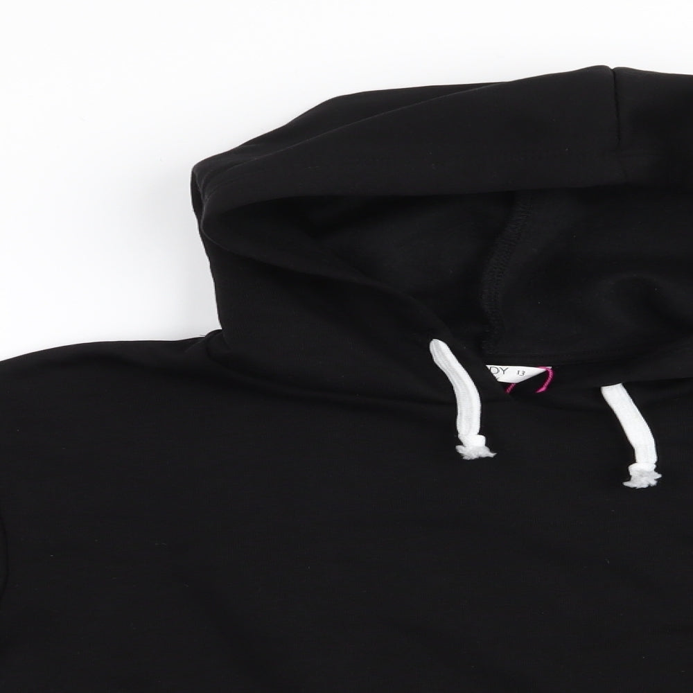 candy courture Girls Black   Pullover Hoodie Size 13 Years  - Cropped