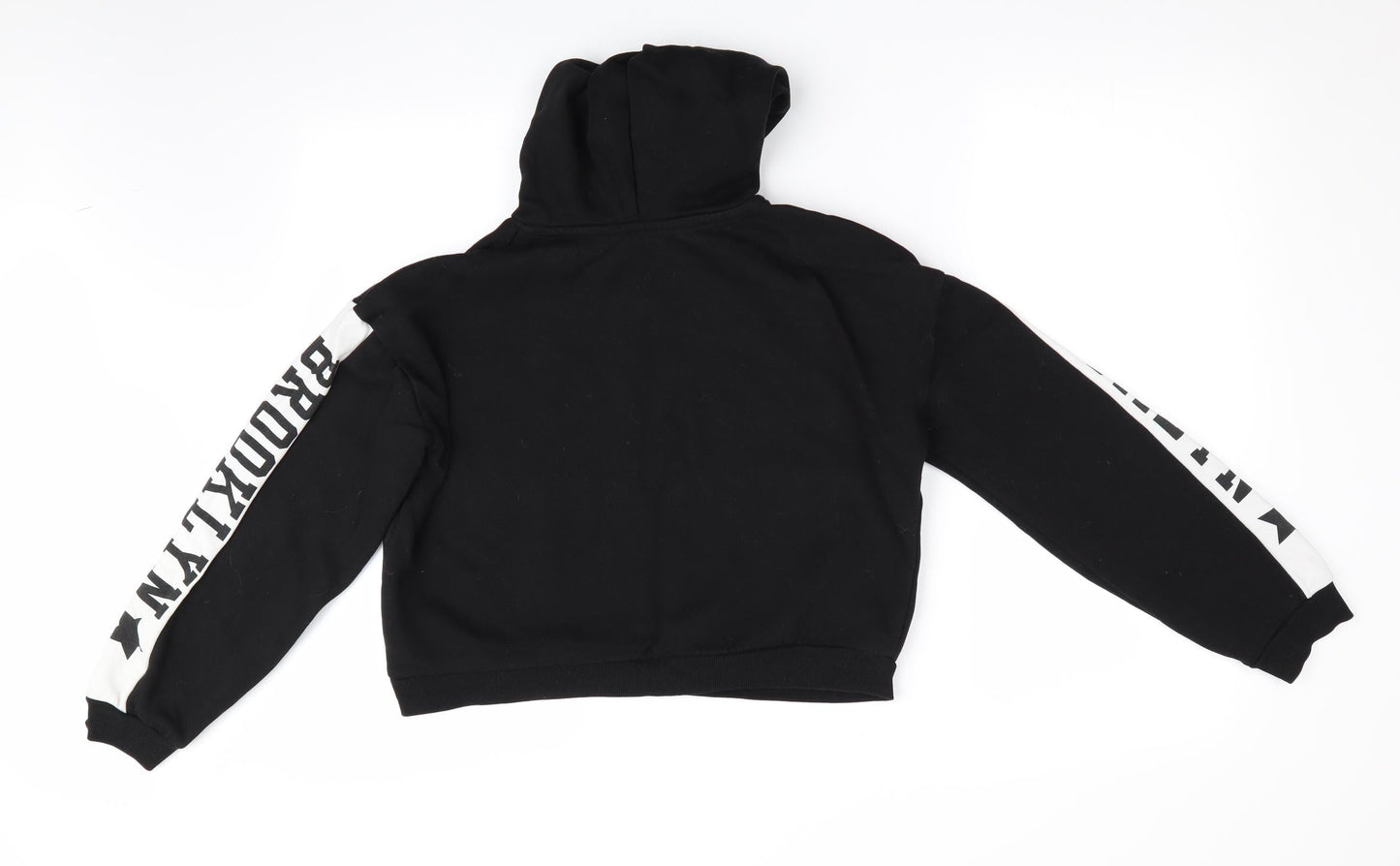 H&M Girls Black   Pullover Hoodie Size 14 Years  - Brooklyn