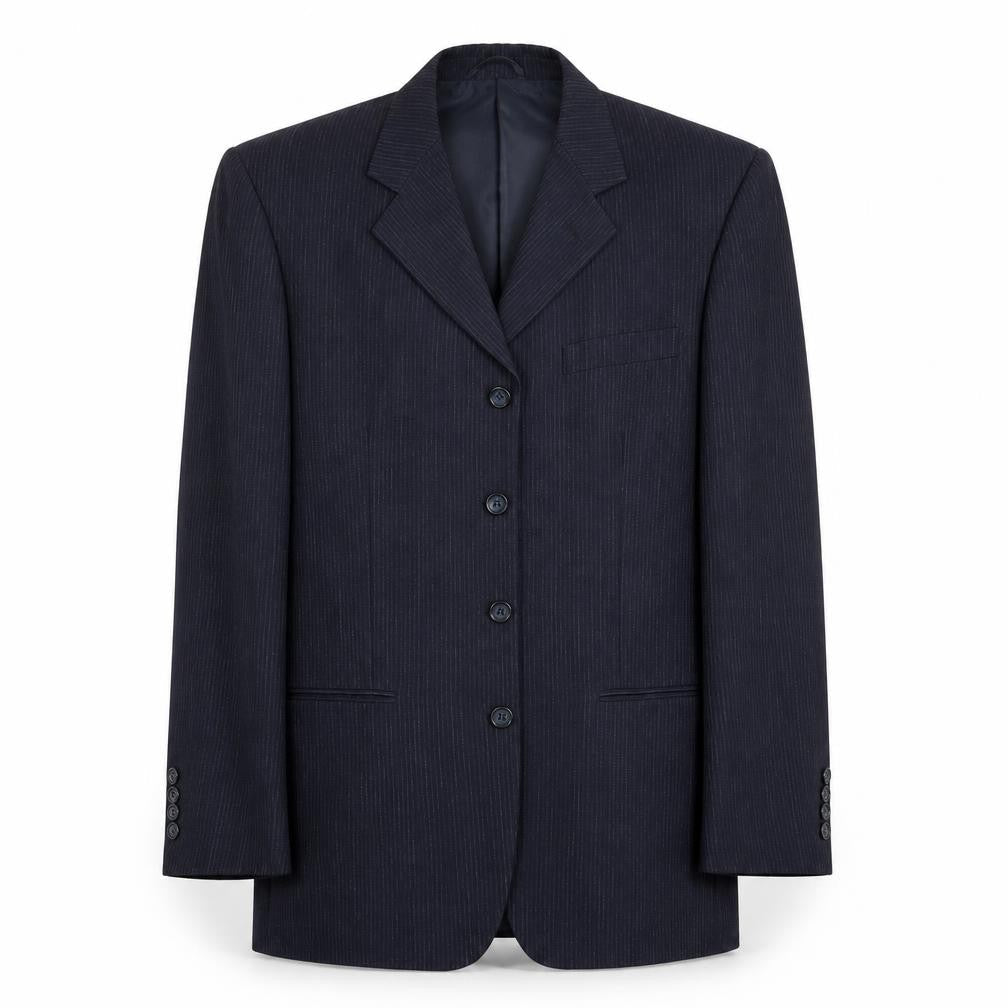 Nickleby Mens Blue Striped  Jacket Suit Jacket Size 38