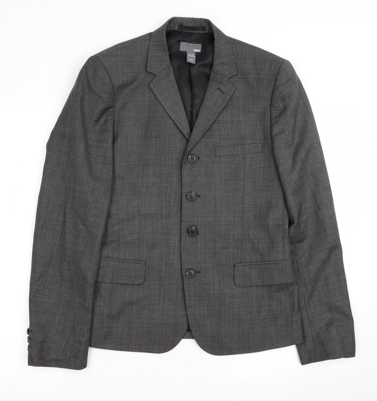 H&M Mens Grey   Jacket Blazer Size 36