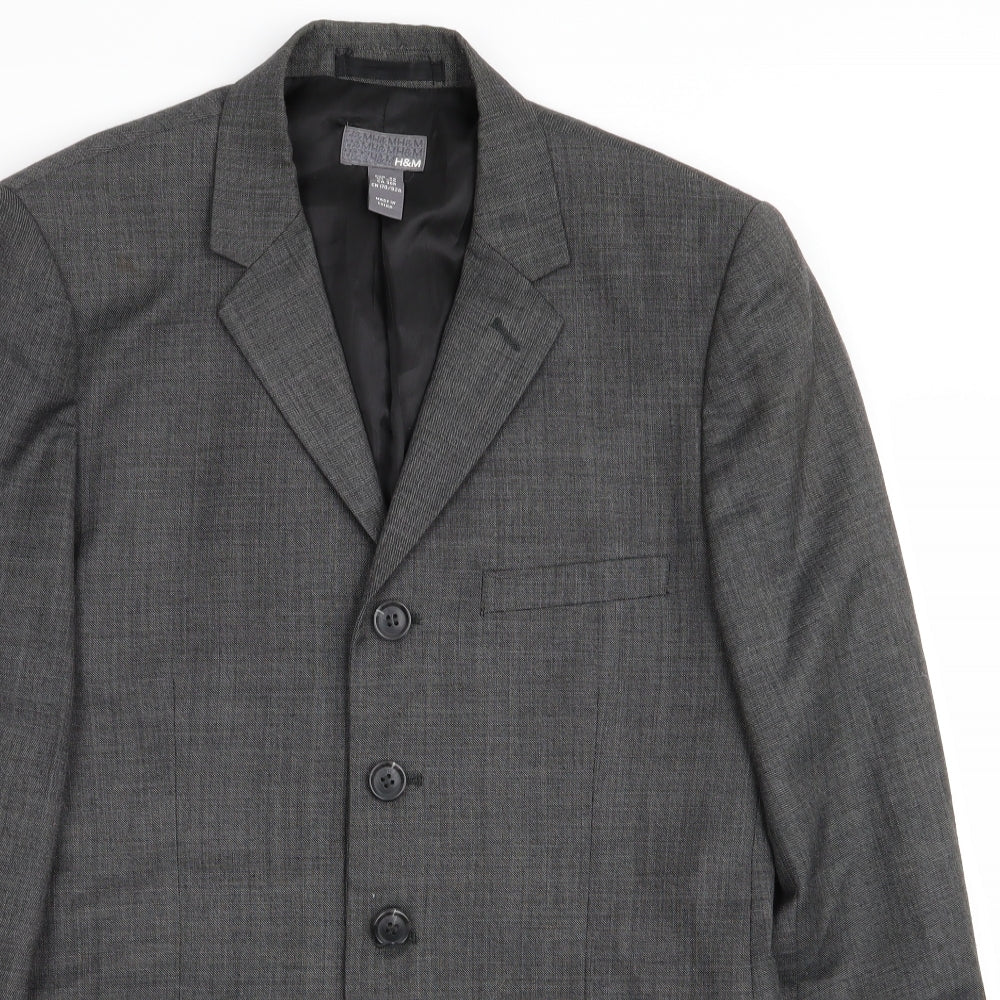 H&M Mens Grey   Jacket Blazer Size 36