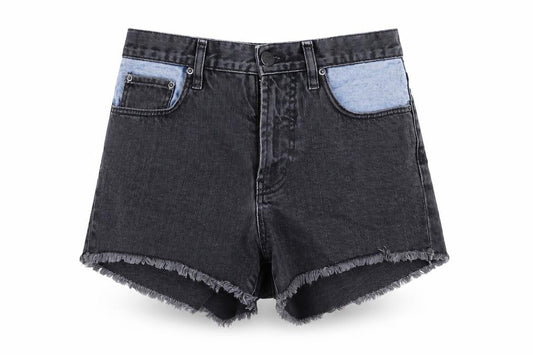 Front view of BDG women’s black hot pants shorts