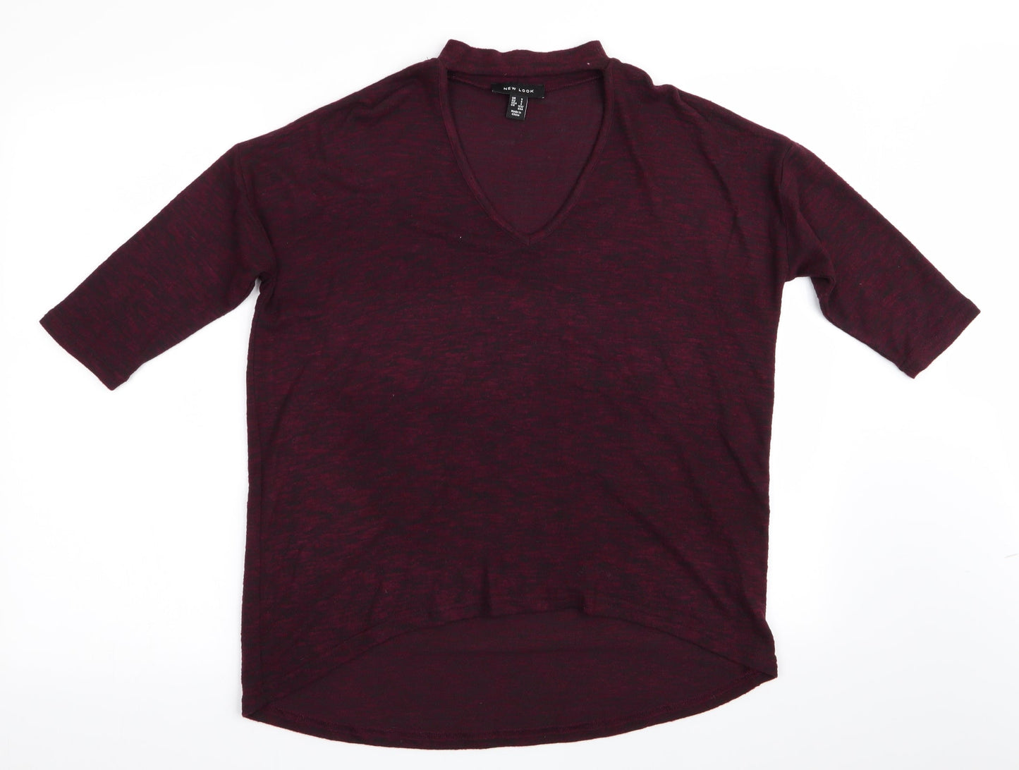 New Look Womens Purple   Pullover Jumper Size S  - Keyhole neck