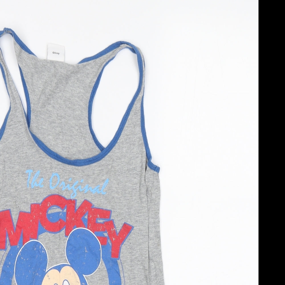 Primark Womens Grey   Cami Pyjama Top Size 8  - Mickey