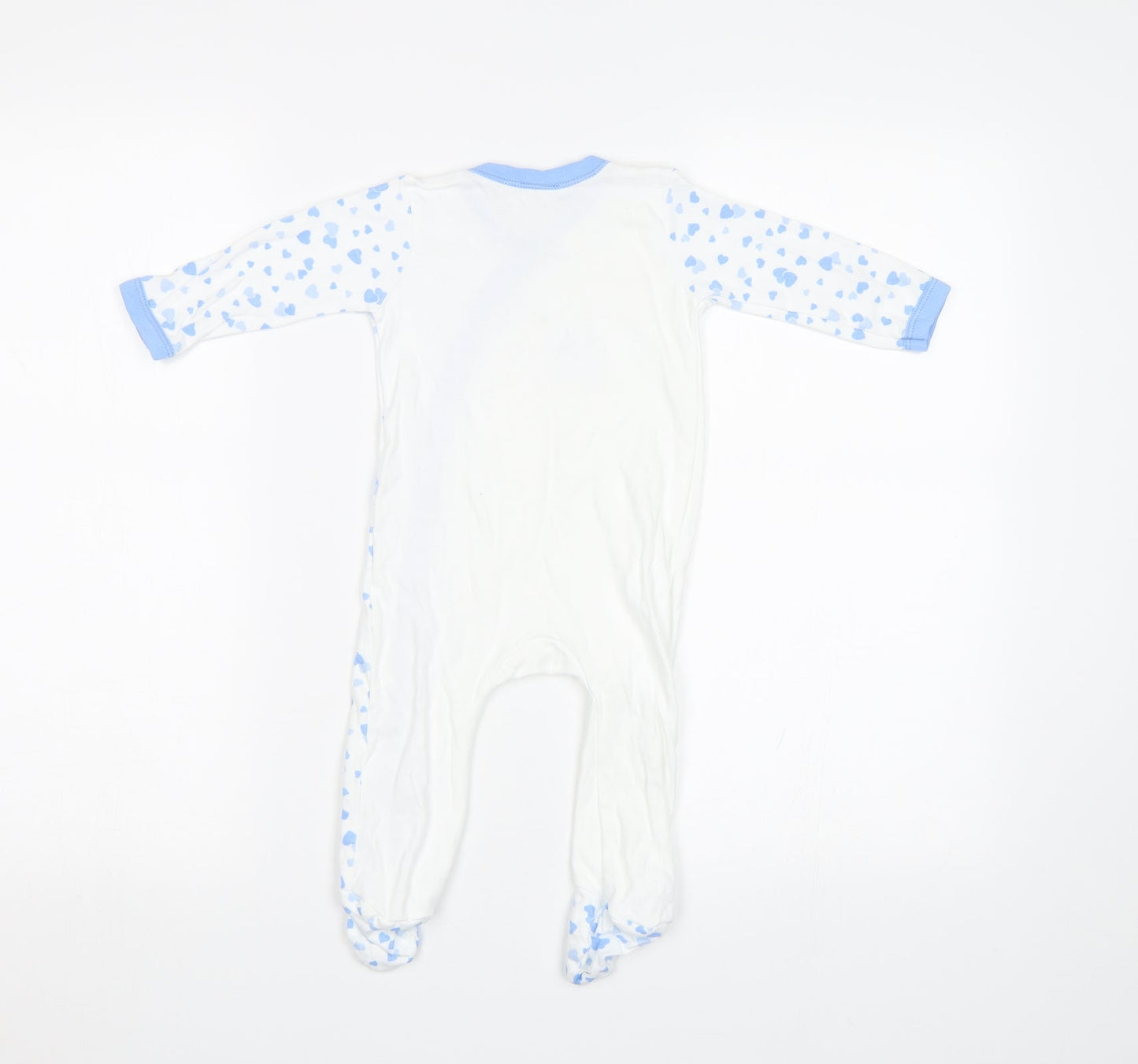 Keep The Beat Baby White Geometric  Babygrow One-Piece Size 6-9 Months  - Heart Print