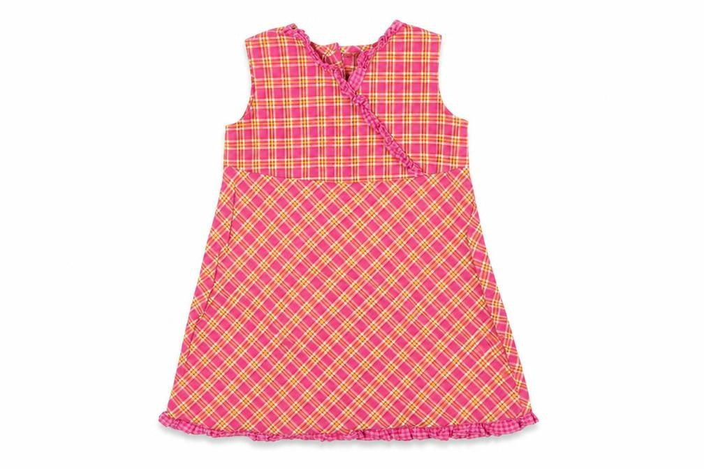 Front view of Preworn Baby Pink Check A-Line, size 18, Months