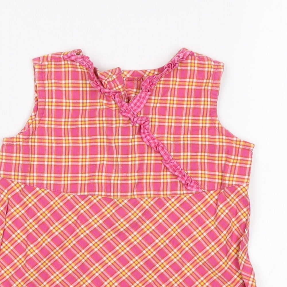 Preworn Baby Pink Check  A-Line  Size 18 Months