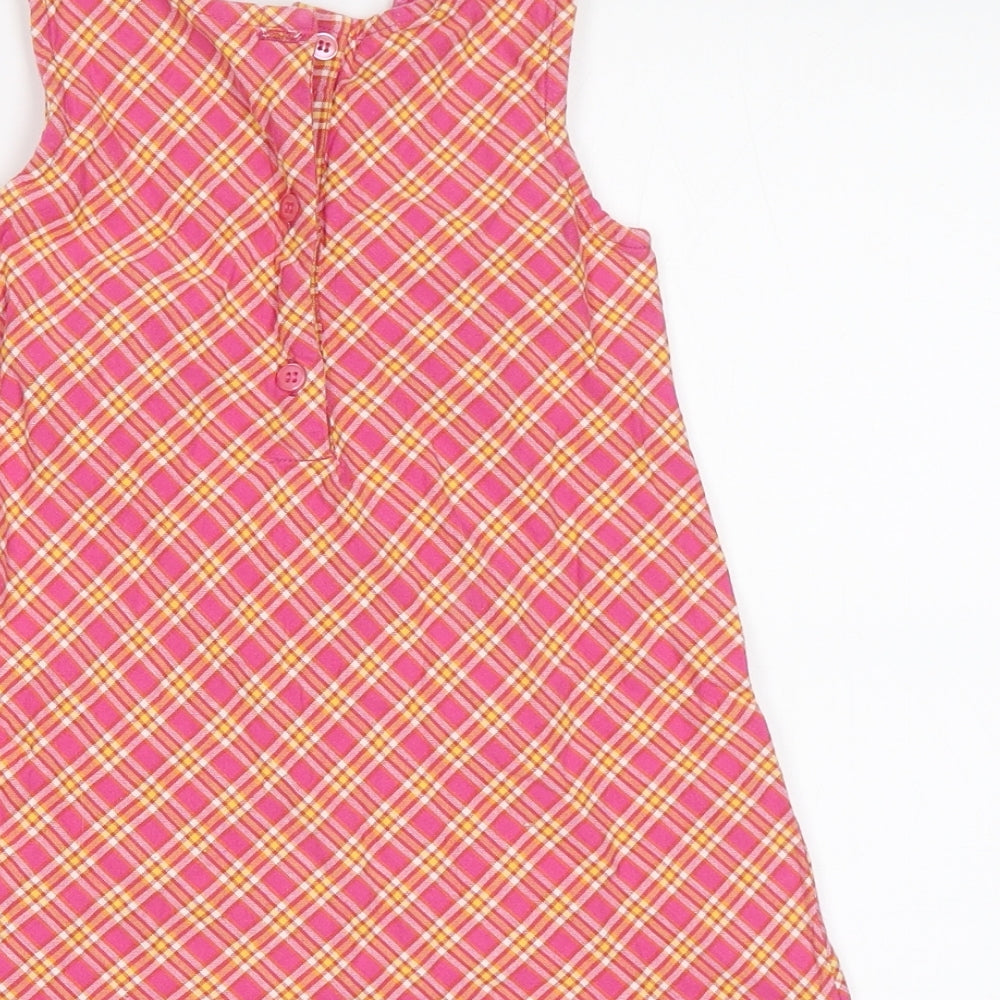 Preworn Baby Pink Check  A-Line  Size 18 Months
