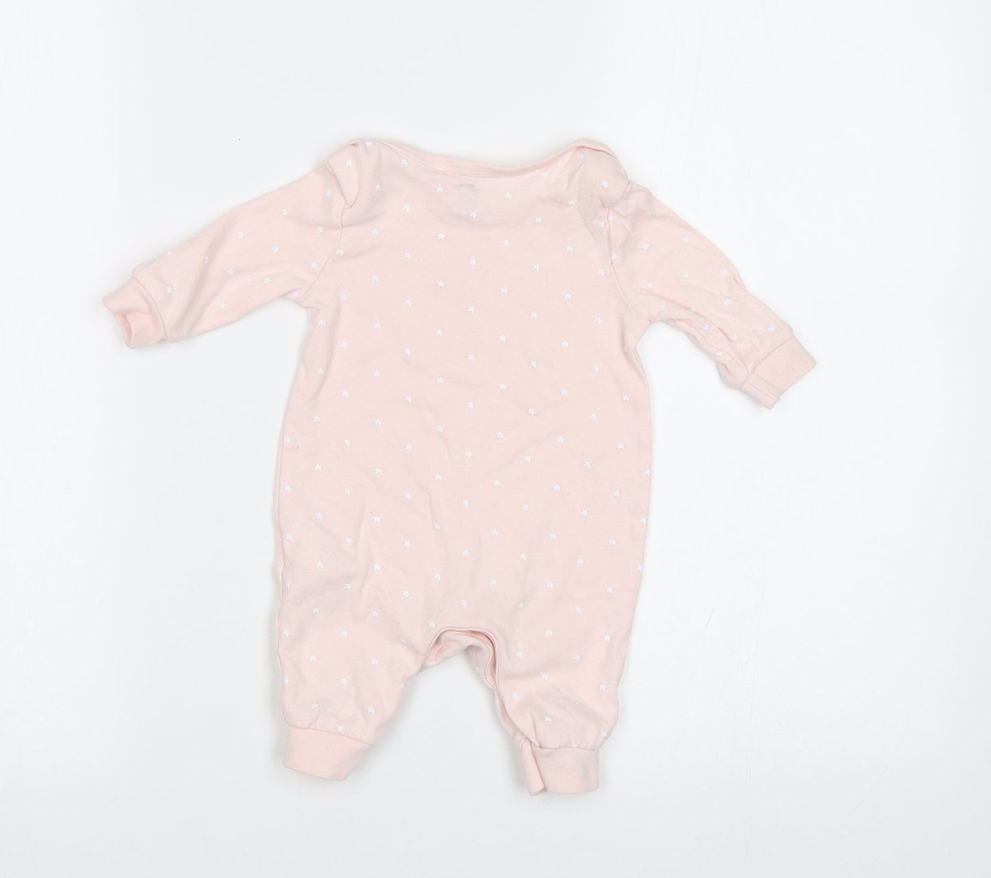 Blue Zoo Baby Pink Geometric  Babygrow One-Piece Size 0-3 Months  - Star Print
