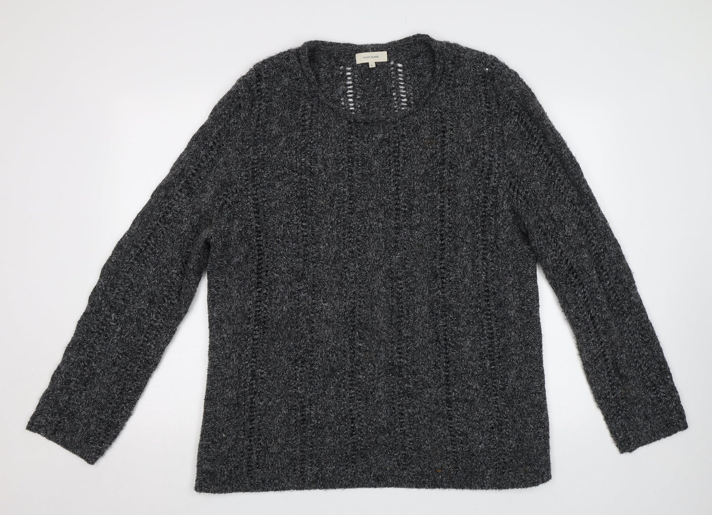 River Island Womens Grey   Pullover Jumper Size L