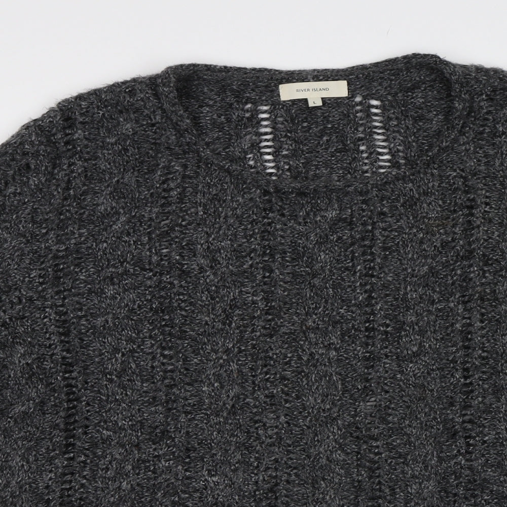 River Island Womens Grey   Pullover Jumper Size L