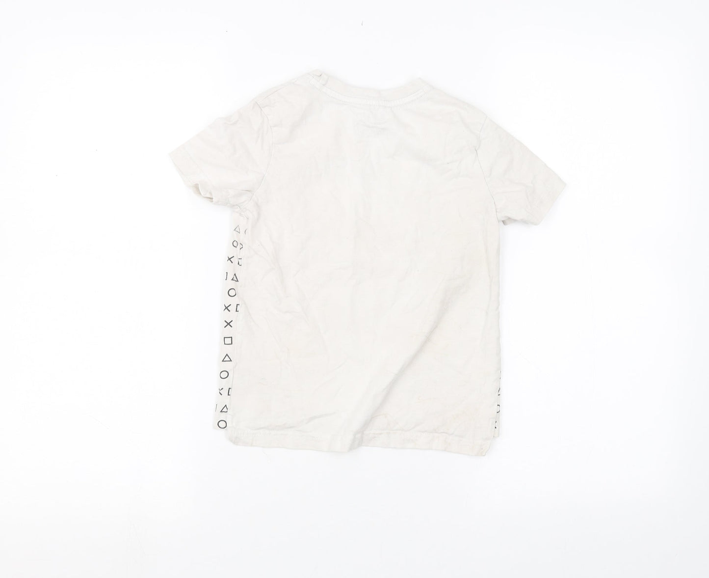 Fashion Boys White   Basic T-Shirt Size 6-7 Years  - PlayStation