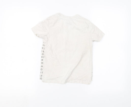 Fashion Boys White   Basic T-Shirt Size 6-7 Years  - PlayStation