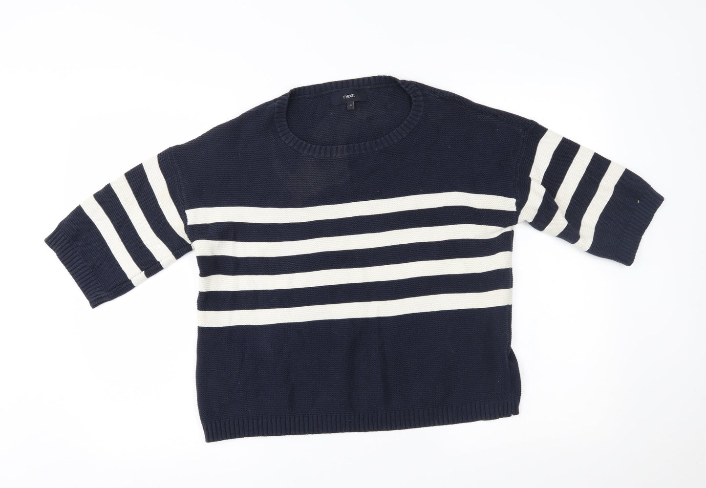 NEXT Womens Blue Striped  Pullover Jumper Size 12