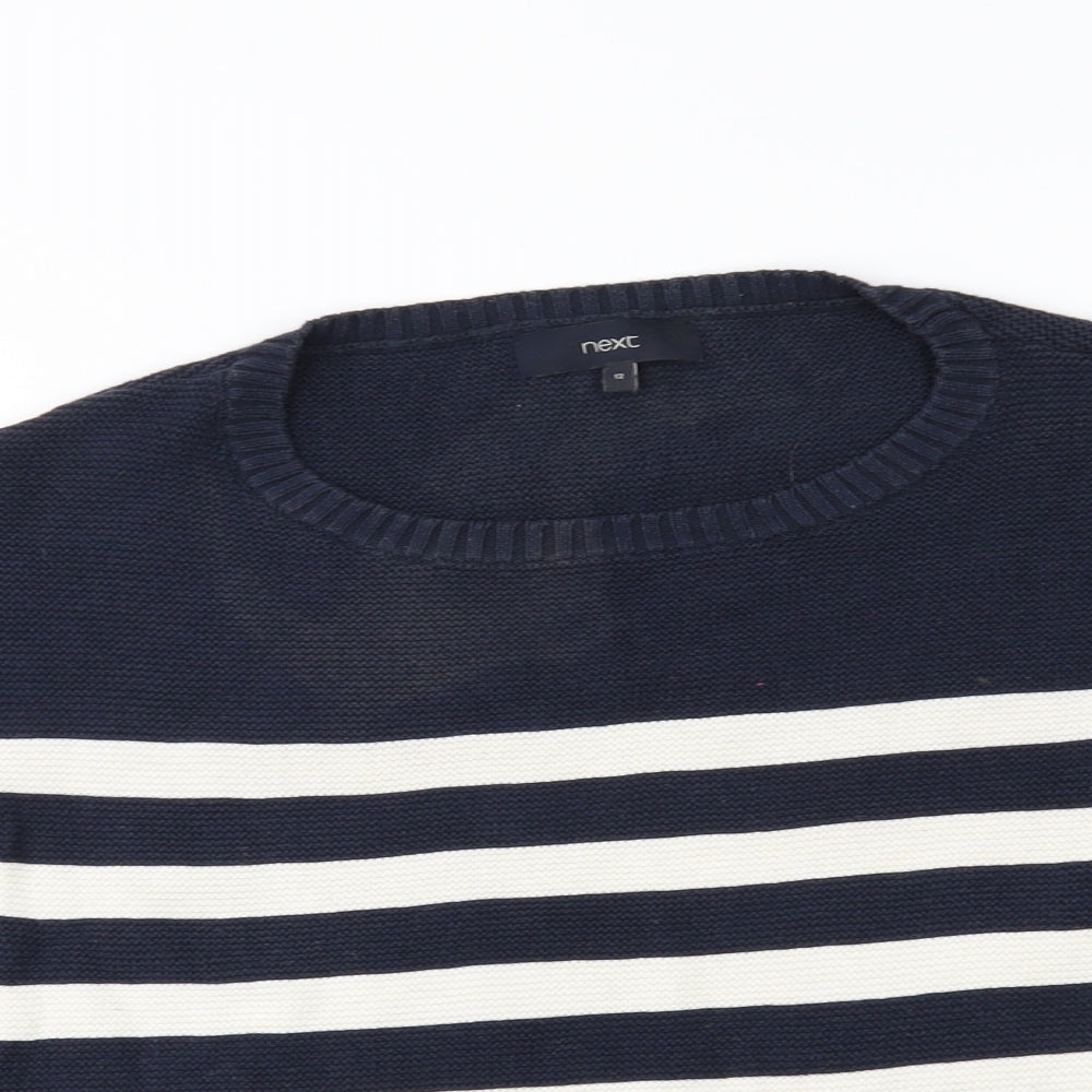 NEXT Womens Blue Striped  Pullover Jumper Size 12