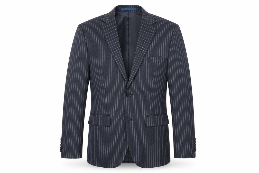M&S Mens Blue Striped  Jacket Blazer Size 36