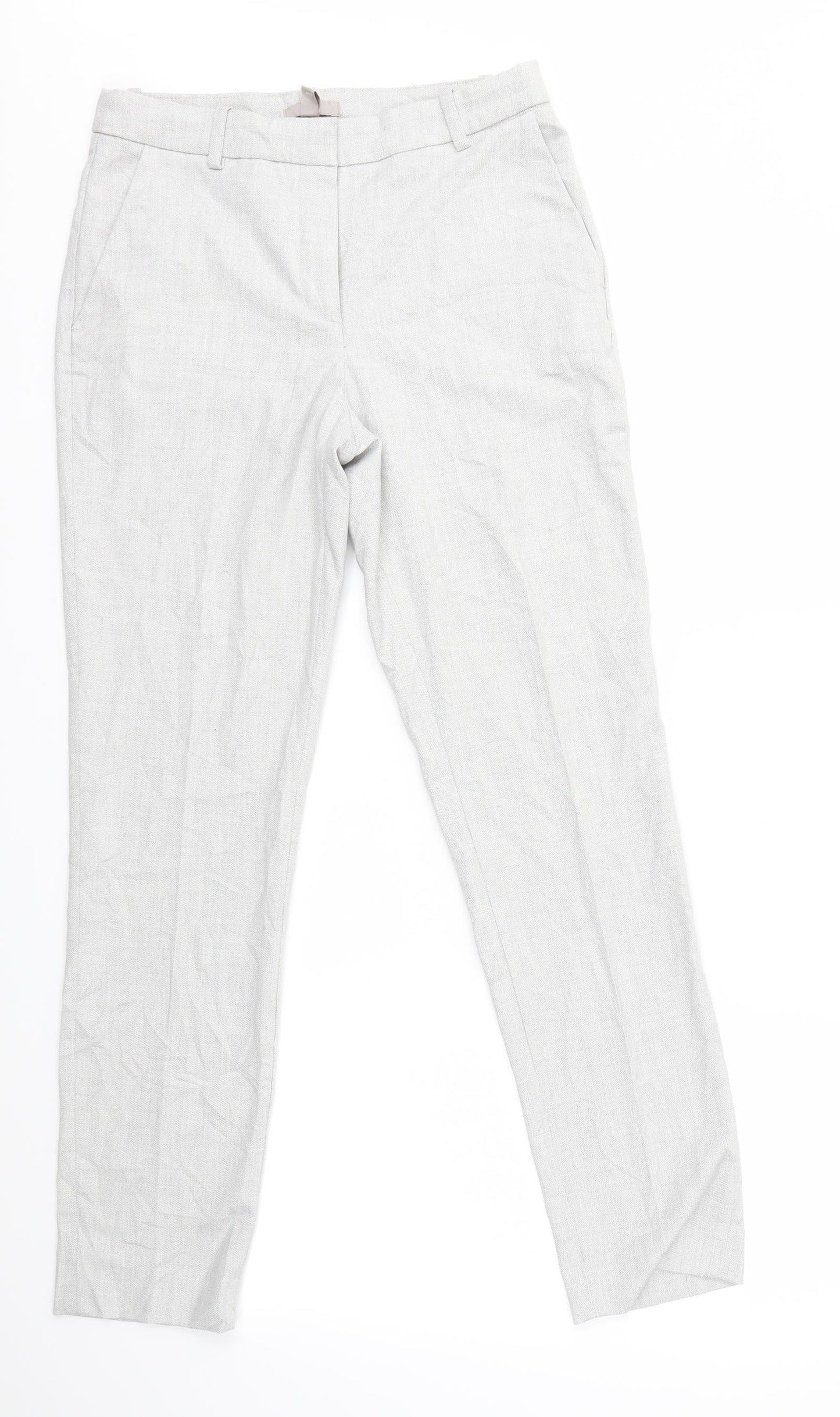 H&M Womens Grey   Trousers  Size 8 L30 in