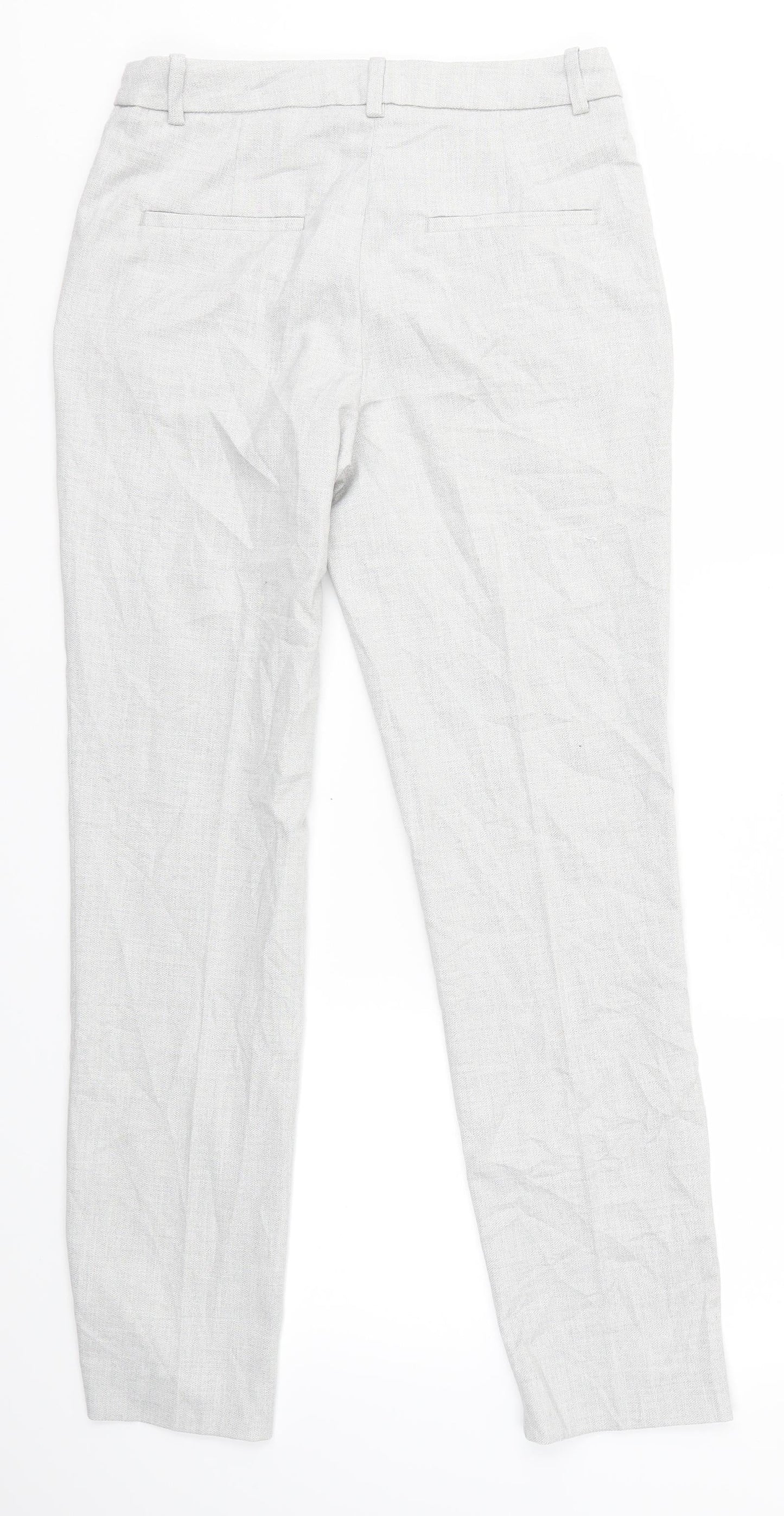 H&M Womens Grey   Trousers  Size 8 L30 in