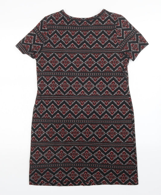 New Look Womens Multicoloured Argyle/Diamond  Sheath  Size 10