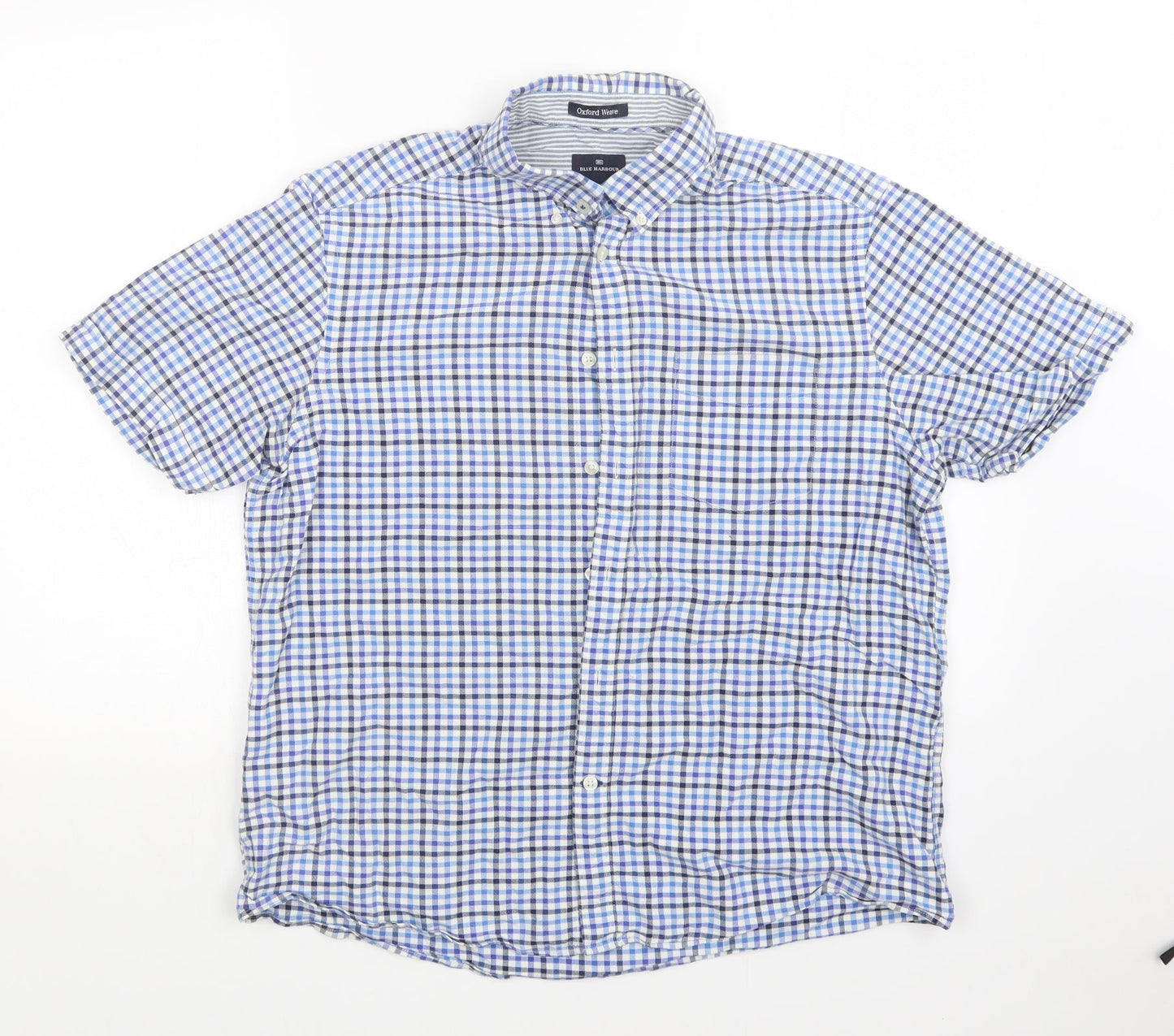 M&S Mens Blue    Button-Up Size L