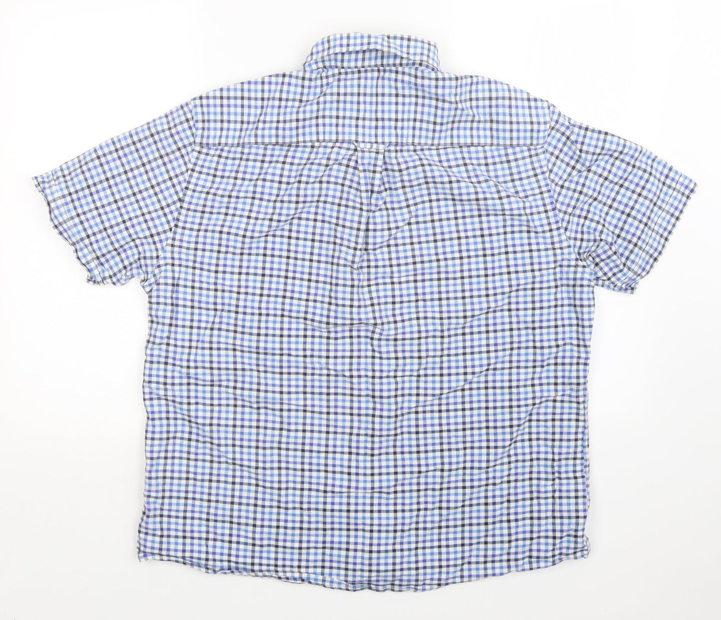 M&S Mens Blue    Button-Up Size L