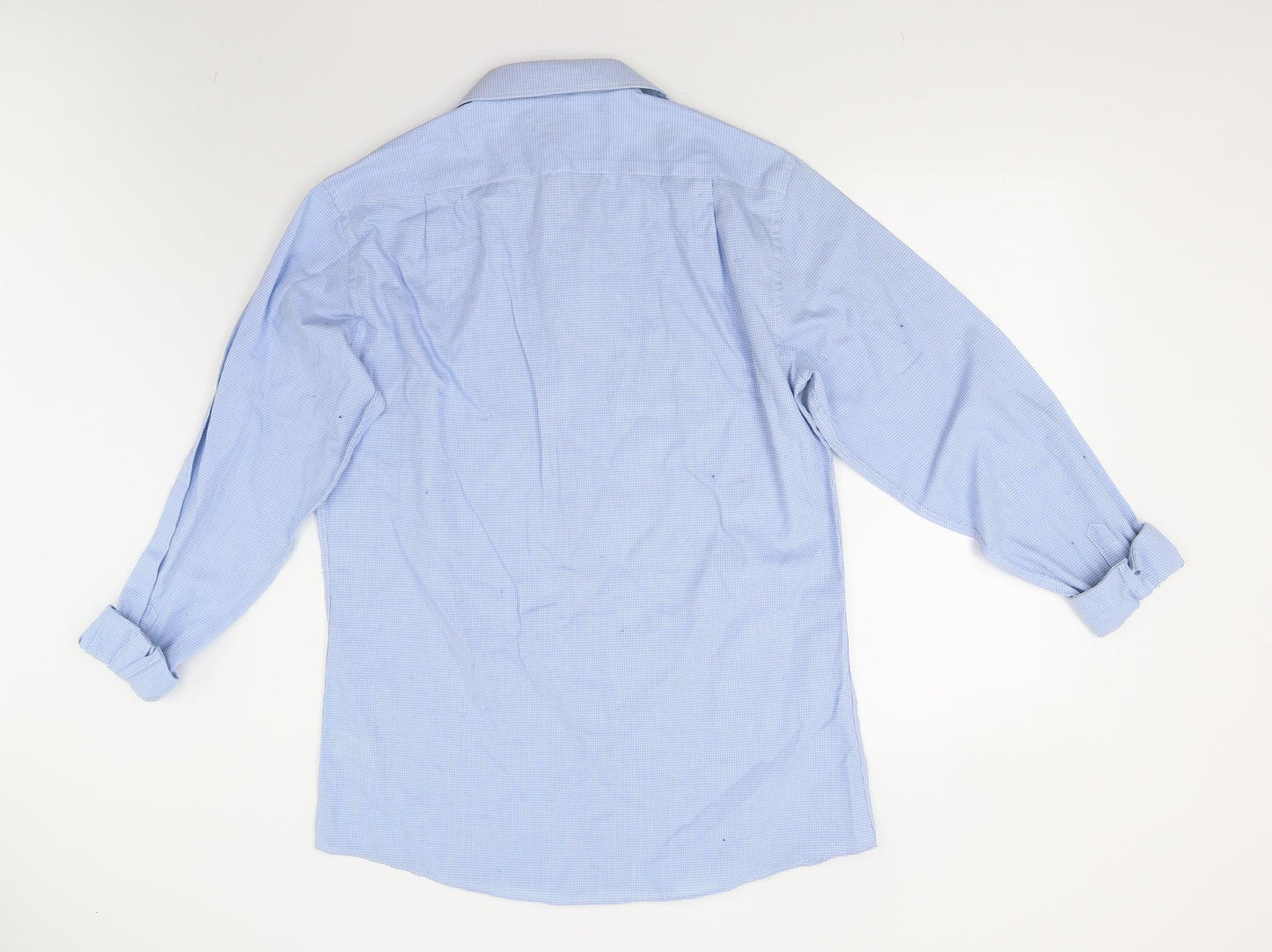 Primark Mens Blue Check   Button-Up Size 16