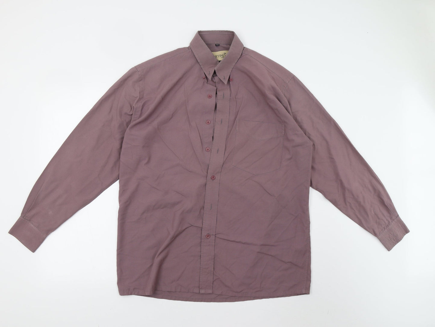 Martino Mens Purple    Button-Up Size 40
