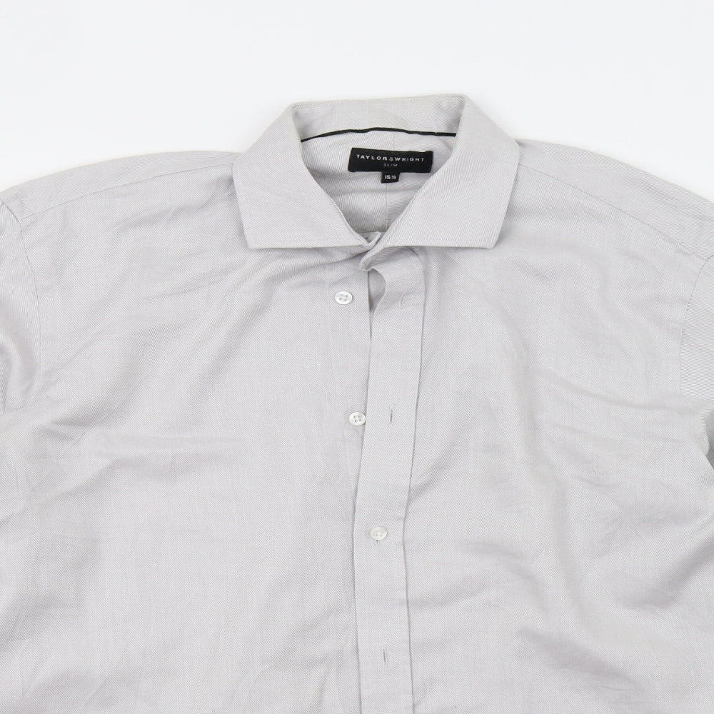 Taylor & Wright Mens Grey    Button-Up Size 15.5
