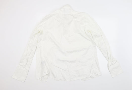 Duchamp Mens White Floral   Dress Shirt