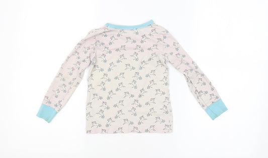 LILY & DAN Girls Multicoloured Animal Print   Pyjama Top Size 3-4 Years