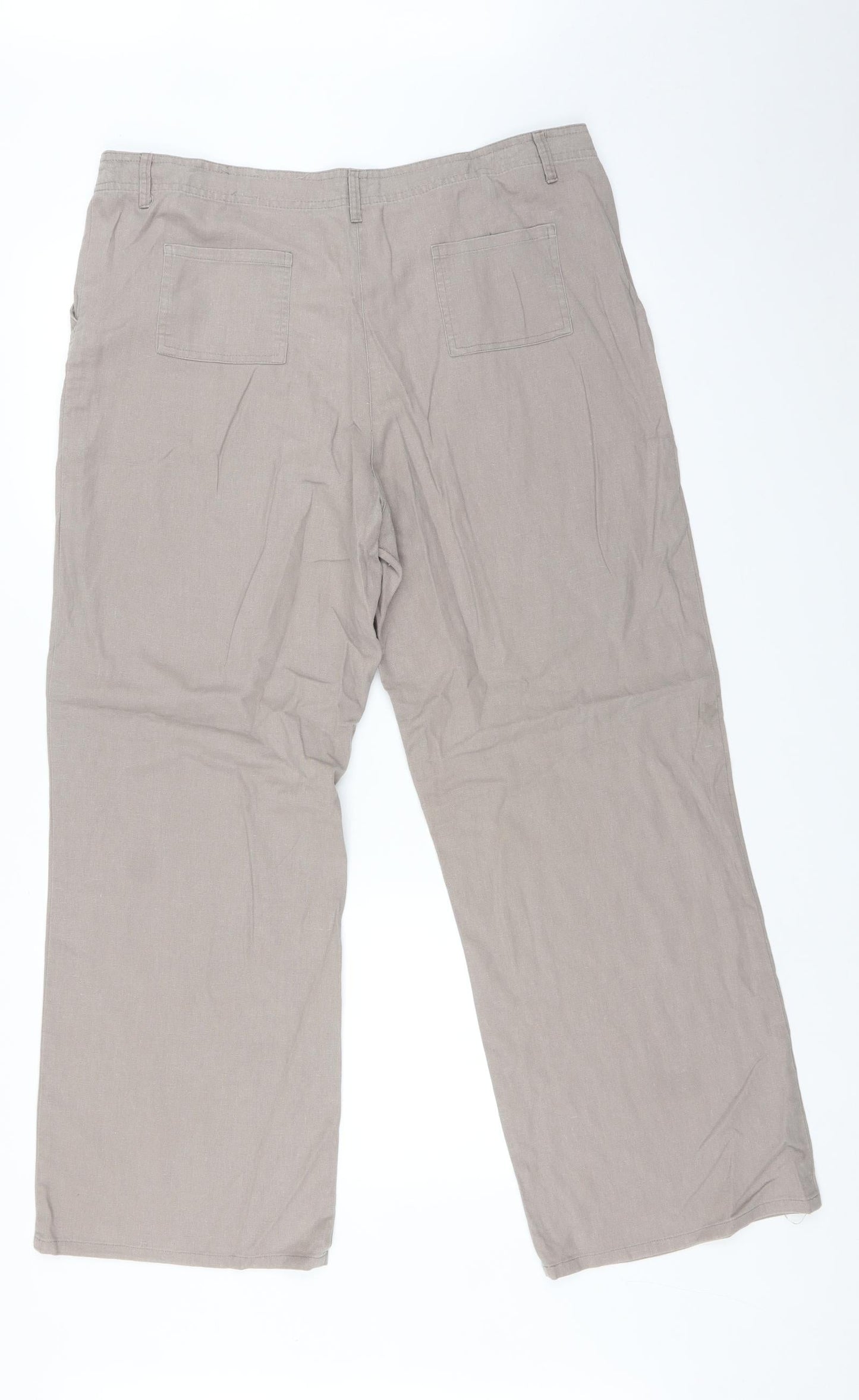 Mia Moda Womens Beige   Trousers  Size 18 L30 in