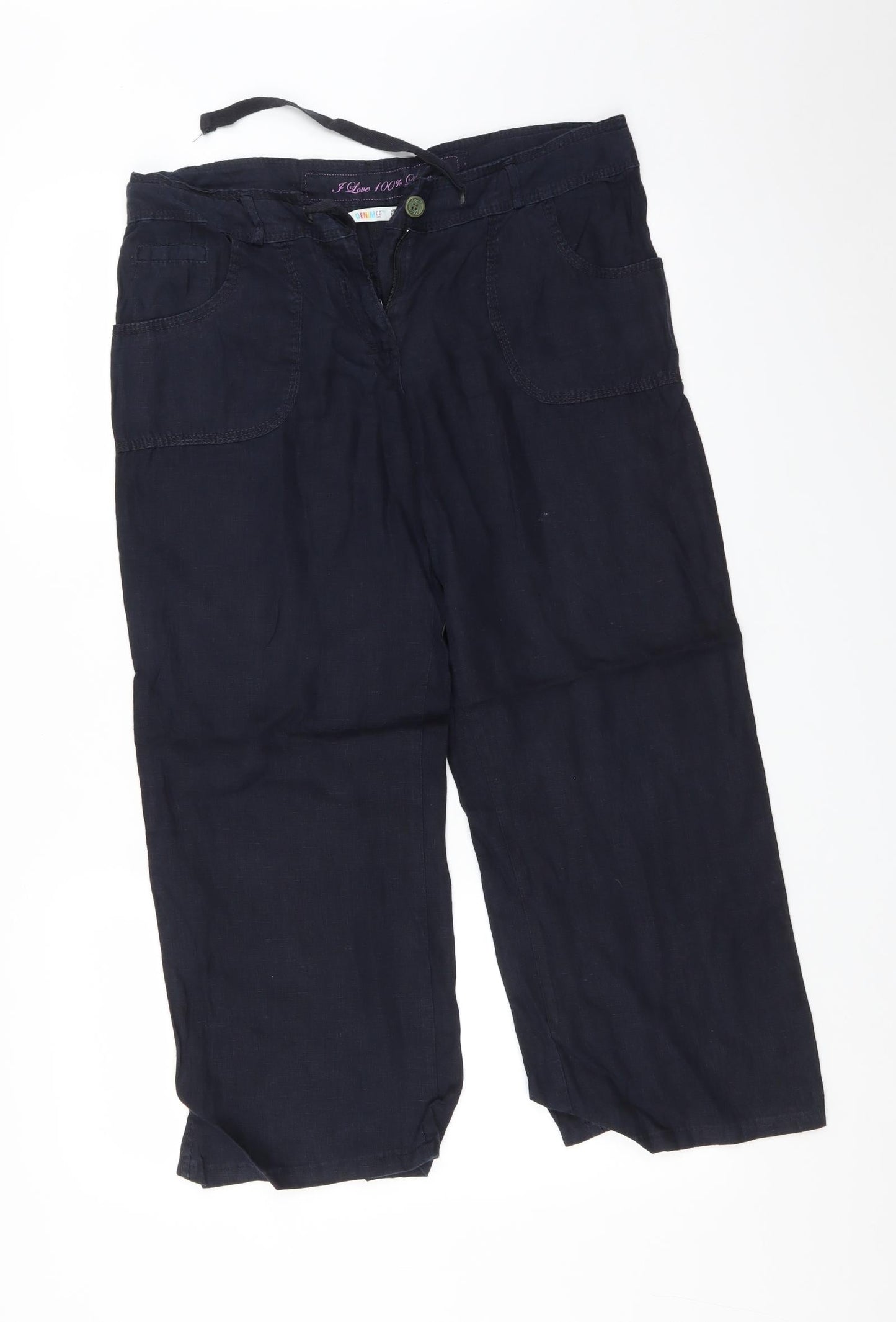DenimCo Womens Blue   Trousers  Size 10 L27 in