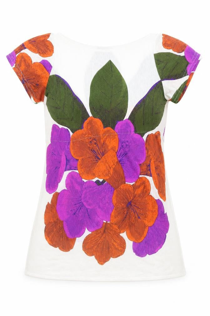 Dalls Womens Multicoloured Floral  Basic T-Shirt Size 8  - Long T-shirt/Dress