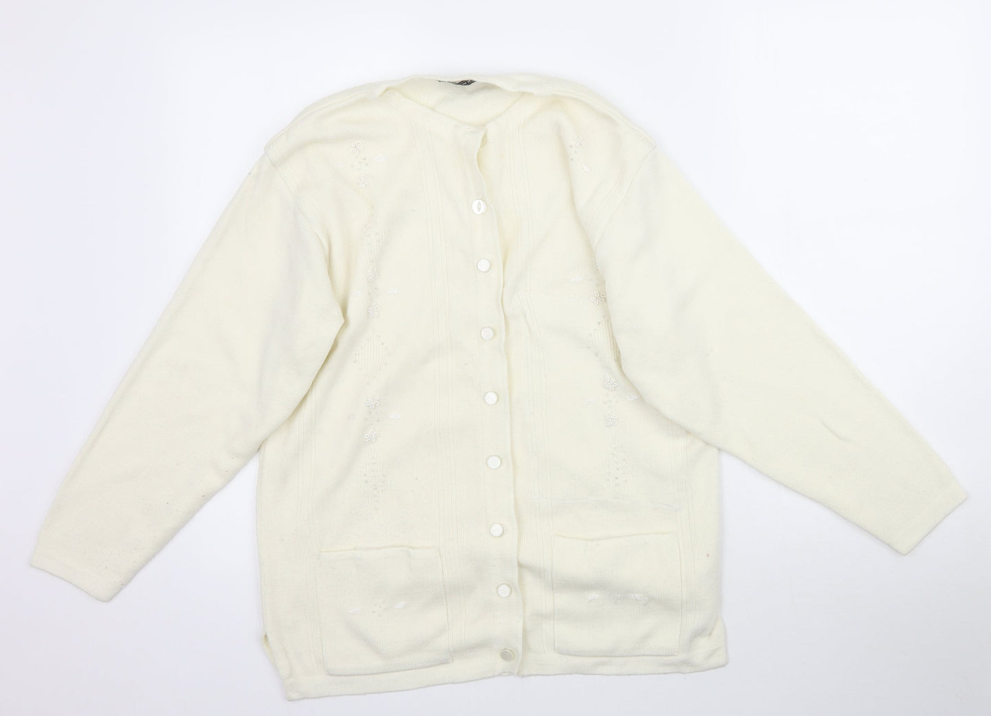 MISSLEY Womens Ivory  Knit Cardigan Jumper Size S