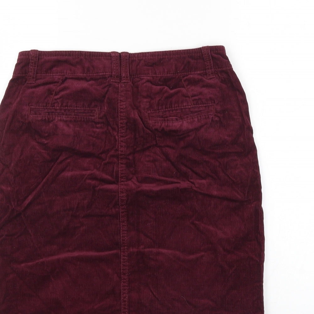 Indego Womens Purple  Corduroy A-Line Skirt Size 8