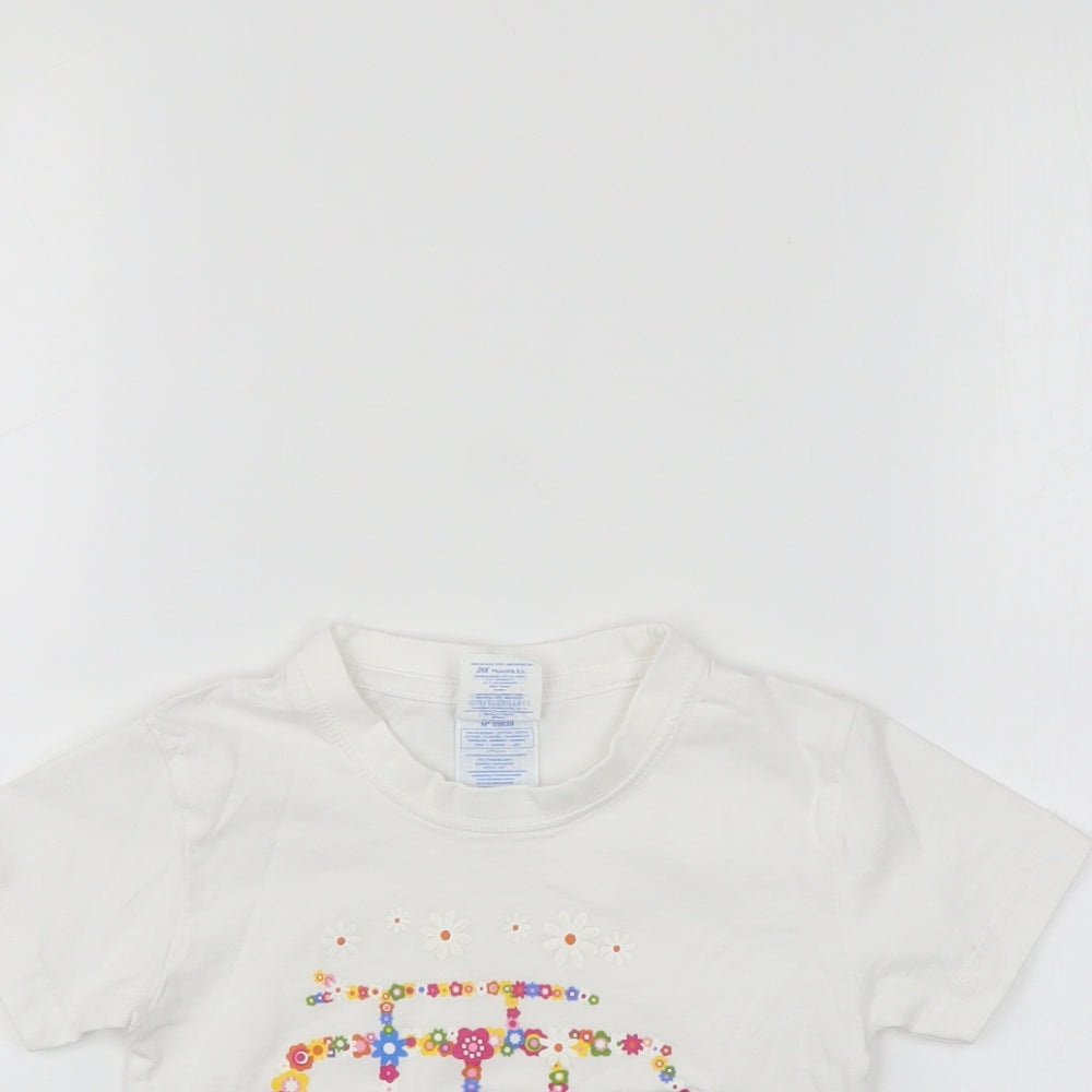 JHK Girls White   Basic T-Shirt Size 18-24 Months