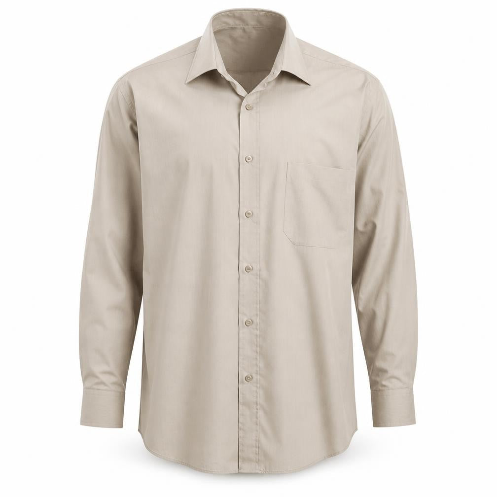 Zantos Mens Beige    Button-Up Size 14.5