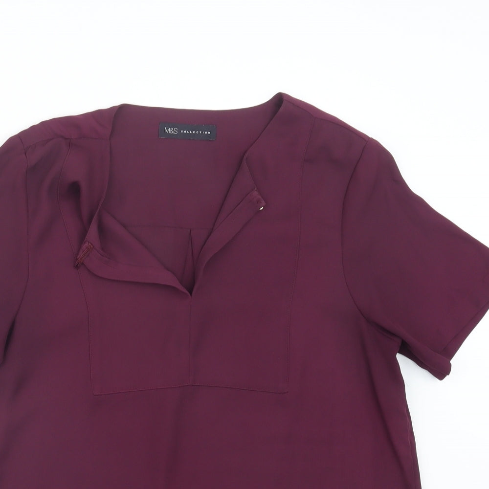 Marks and Spencer Womens Purple   Basic Blouse Size 10