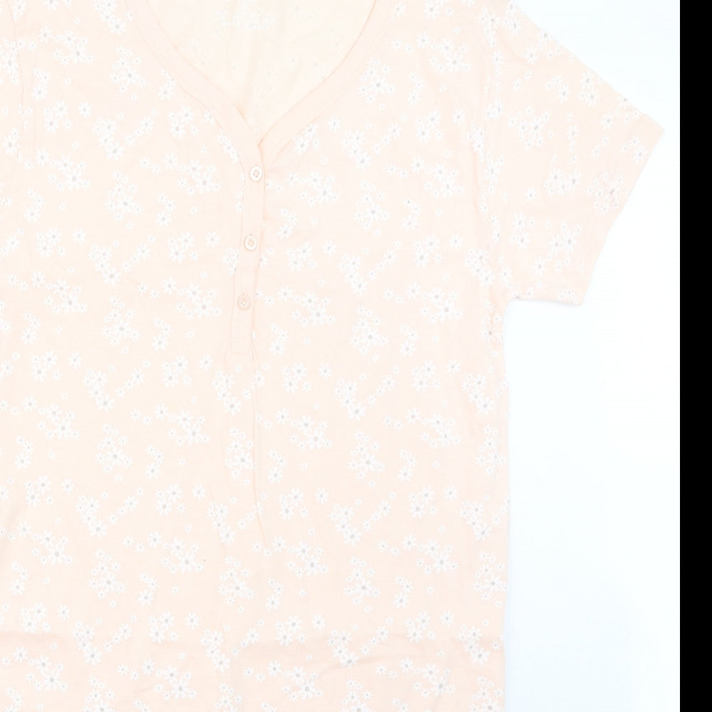 Primark Womens Pink Floral  Top Pyjama Top Size 6