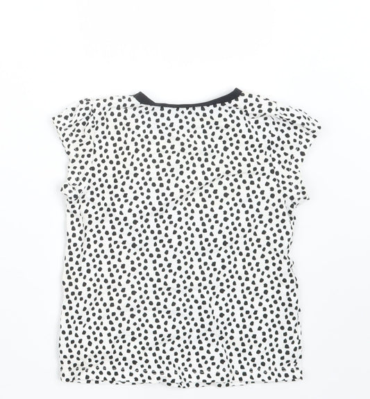 George Girls Black Animal Print  Top Pyjama Top Size 2-3 Years