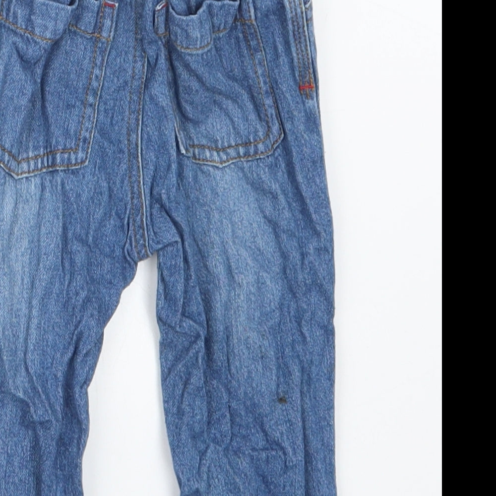 Nutmeg Boys Blue  Denim Cargo Jeans Size 9-12 Months