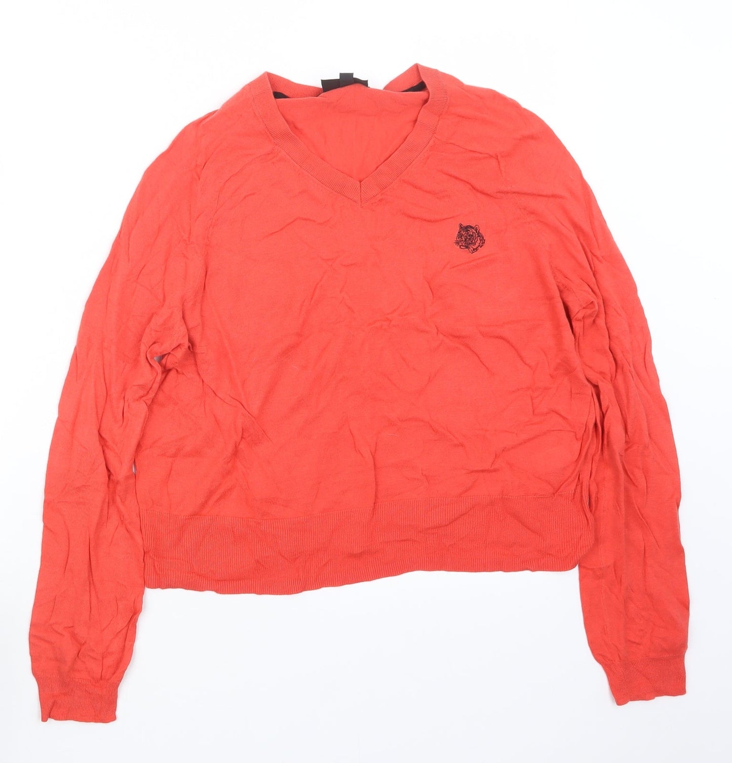 Topshop Womens Red  Knit Pullover Jumper Size 12