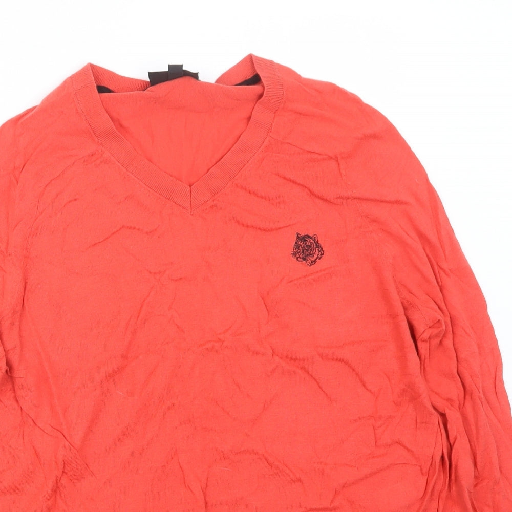 Topshop Womens Red  Knit Pullover Jumper Size 12