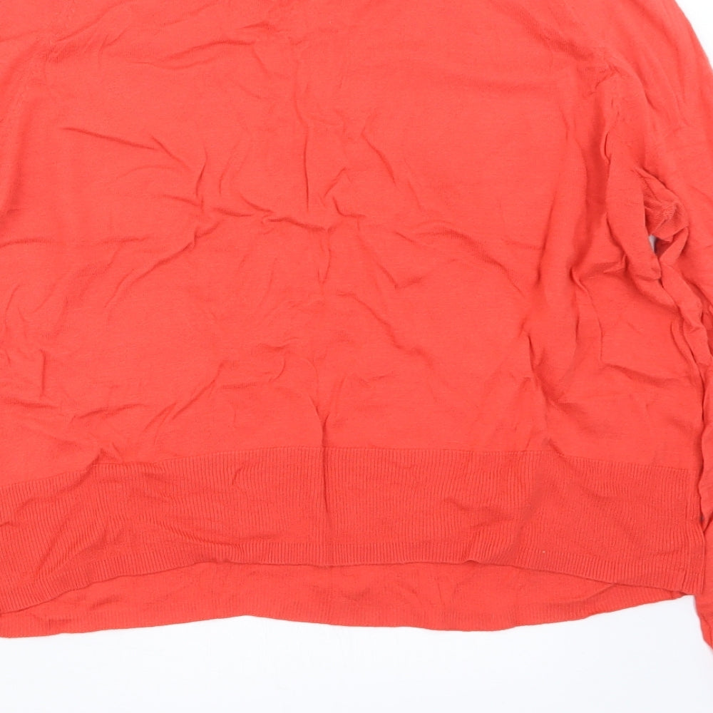 Topshop Womens Red  Knit Pullover Jumper Size 12