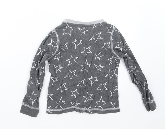 TU Girls Grey Geometric  Top Pyjama Top Size 3-4 Years