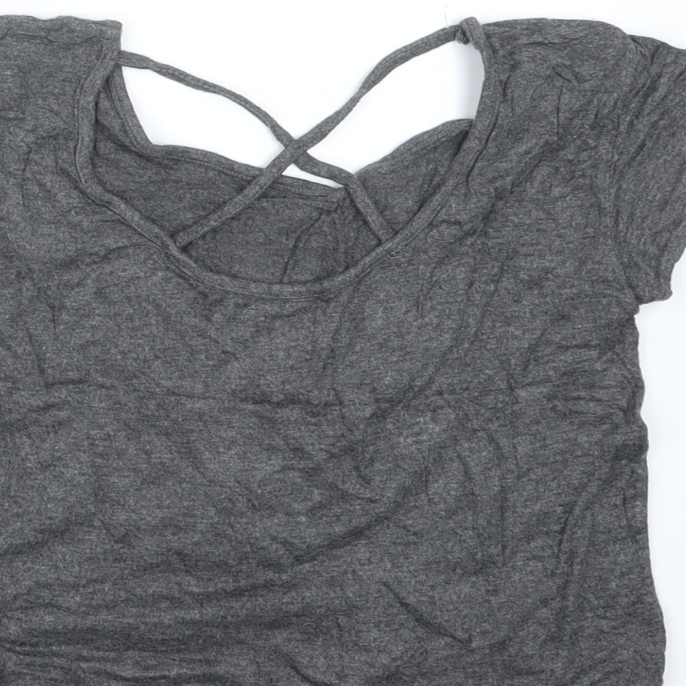 Young Dimension Girls Grey   Basic T-Shirt Size 8-9 Years