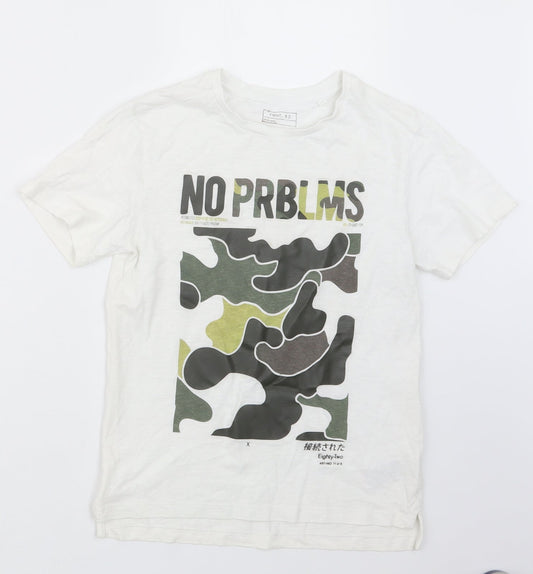 NEXT Boys White   Basic T-Shirt Size 8 Years