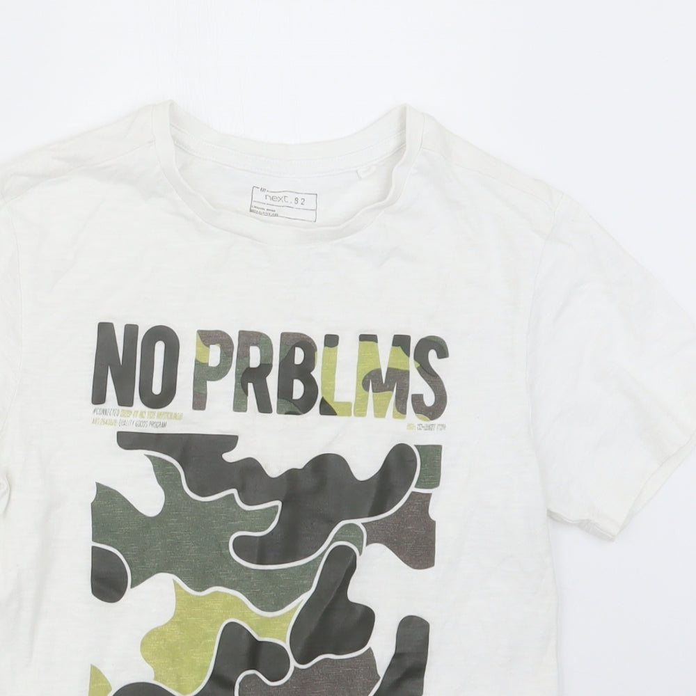 NEXT Boys White   Basic T-Shirt Size 8 Years
